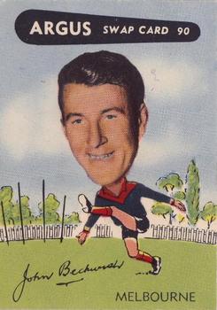 1954 Argus Football Swap Cards #90 John Beckwith Front